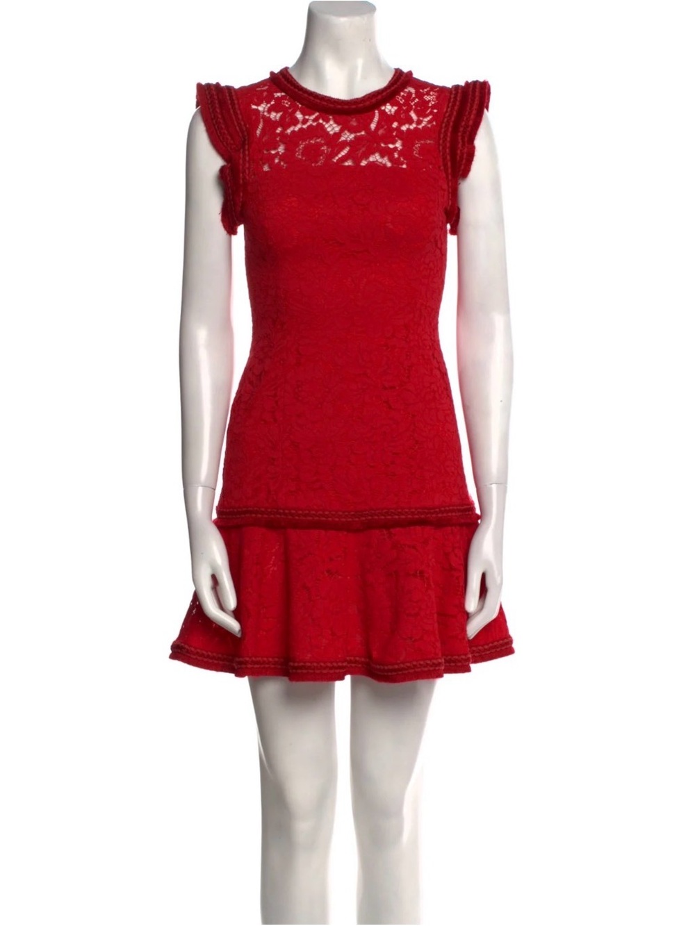 Alexis Red Lace Mini Dress Size Medium